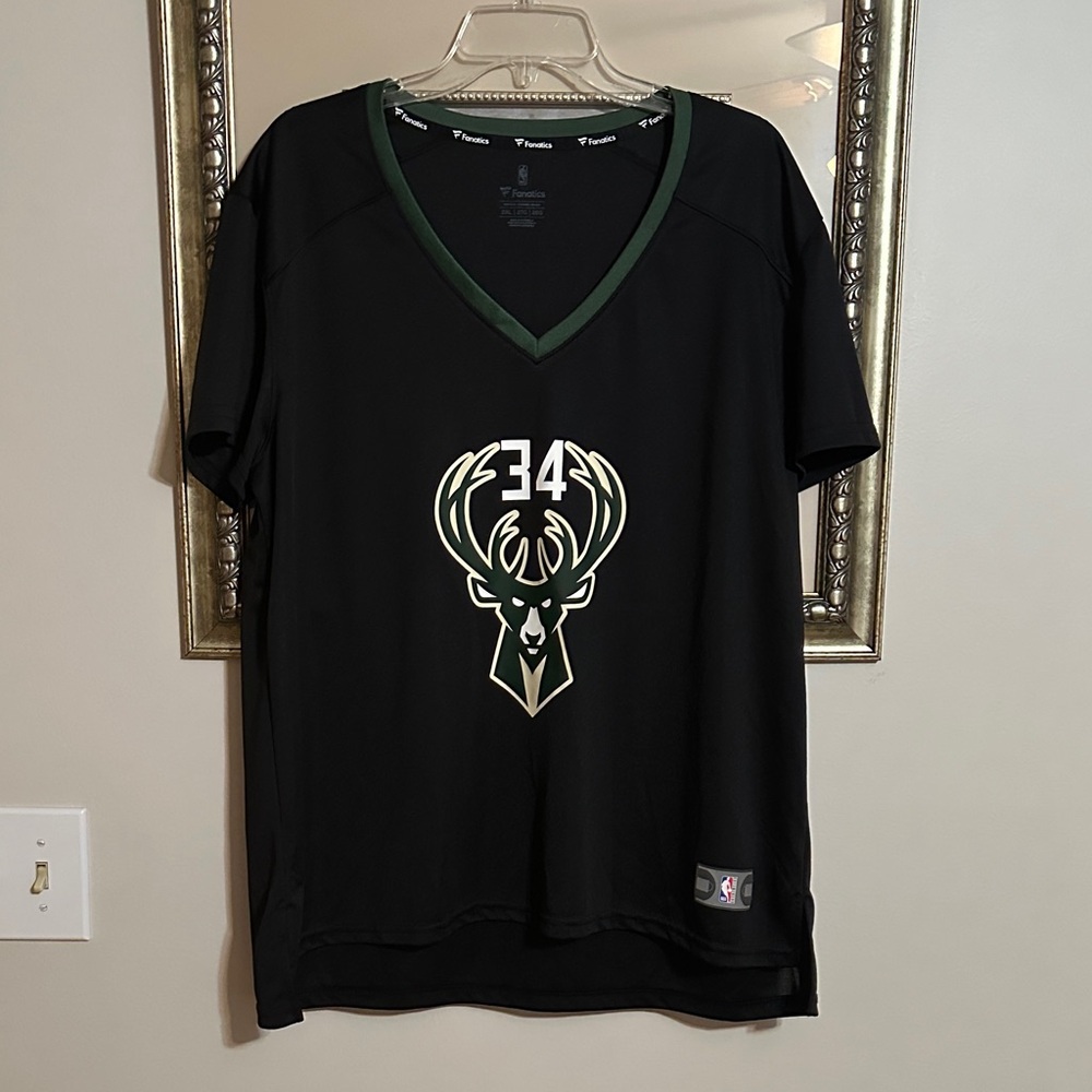 Women’s Fanatics NBA Milwaukee Bucks Antetokounmpo #34 Jersey 2XL